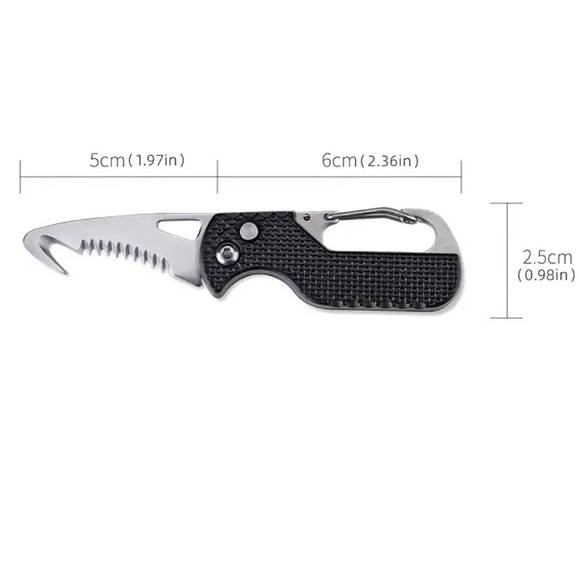 Small multi function cutter tool, keychain box package opener seatbelt emergency - Picture 3 of 12